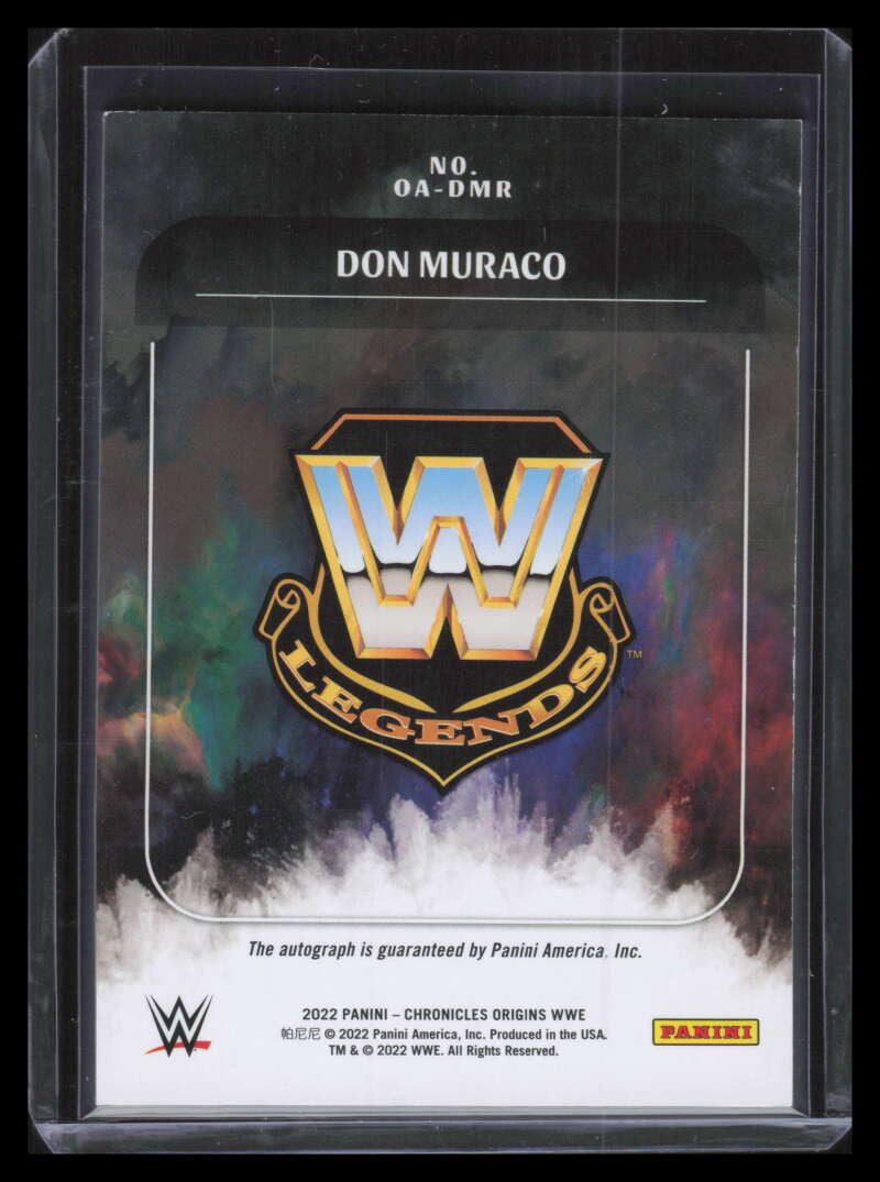 2022 Panini Chronicles WWE Origins Autographs Platinum OADMR Don Muraco Auto 1/1