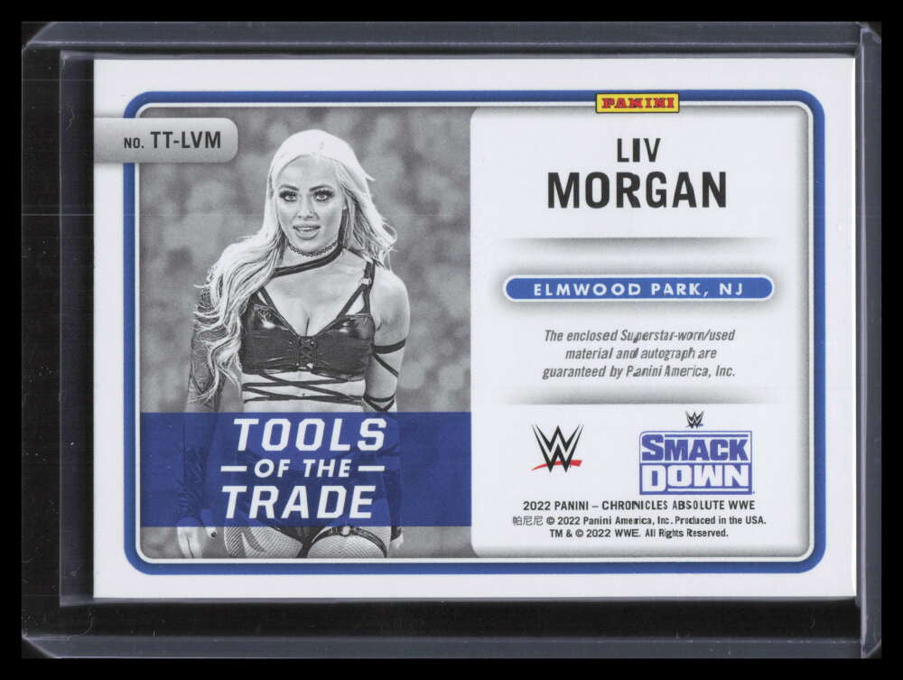 2022 Panini Chronicles Absolute Tools of Trade Liv Morgan Triple Patch Auto 7/10