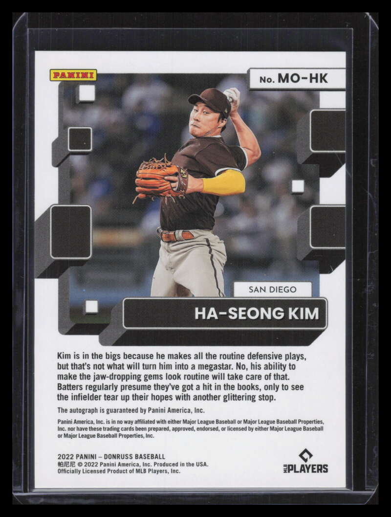 2022 Donruss Monikers 3 Ha-Seong Kim Auto
