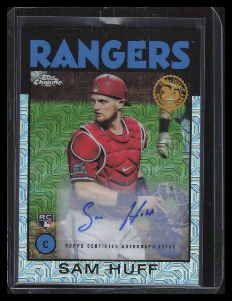 2021 Topps '86 Silver Pack Chrome Autographs Refractor Sam Huff Rookie Auto /149