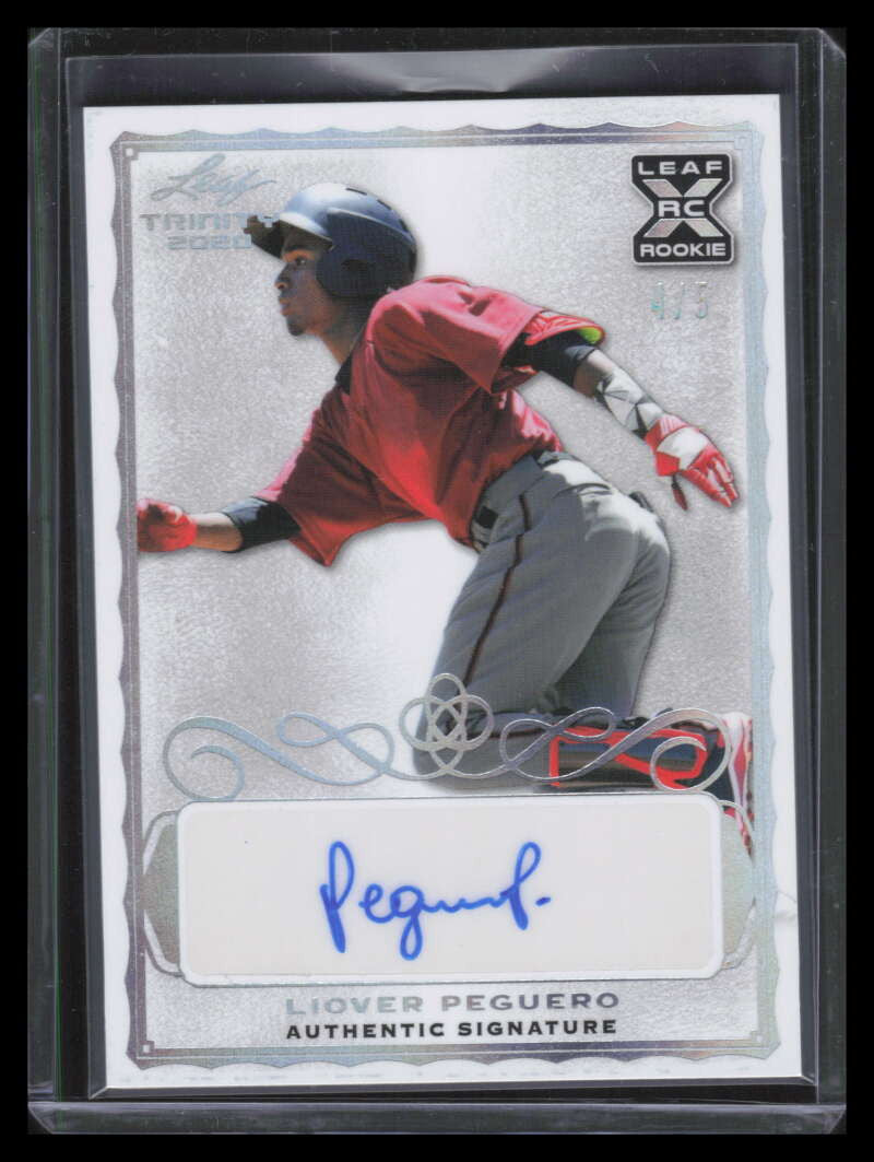DELETE 135657 2020 Leaf Trinity Silver Spectrum alp1 Liover Peguero Rookie Auto 4/5