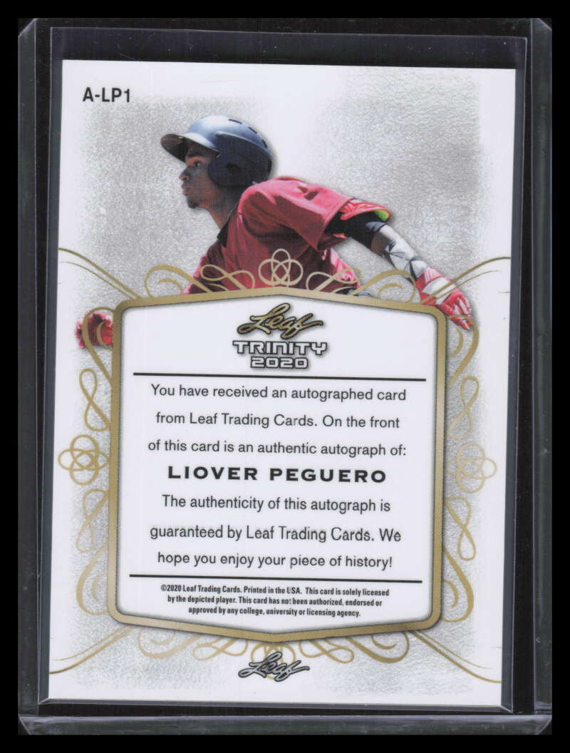 DELETE 135657 2020 Leaf Trinity Silver Spectrum alp1 Liover Peguero Rookie Auto 4/5