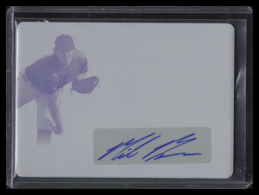 2020 Leaf Trinity Patch Autographs Printing Plate Mike Baumann Rookie Auto 1/1