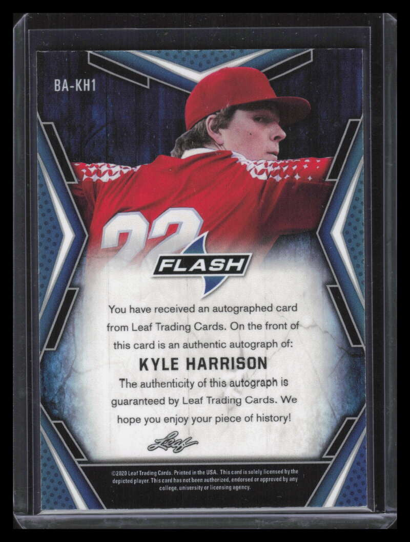 DELETE 135659 2020 Leaf Flash bakh1 Kyle Harrison Rookie Auto