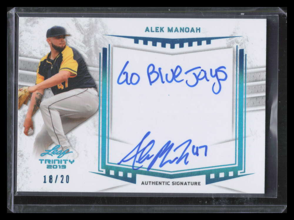 DELETE 135679 2019 Leaf Trinity Platinum Spectrum aam2 Alex Manoah Rookie Auto 18/20