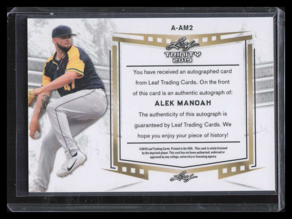 DELETE 135679 2019 Leaf Trinity Platinum Spectrum aam2 Alex Manoah Rookie Auto 18/20