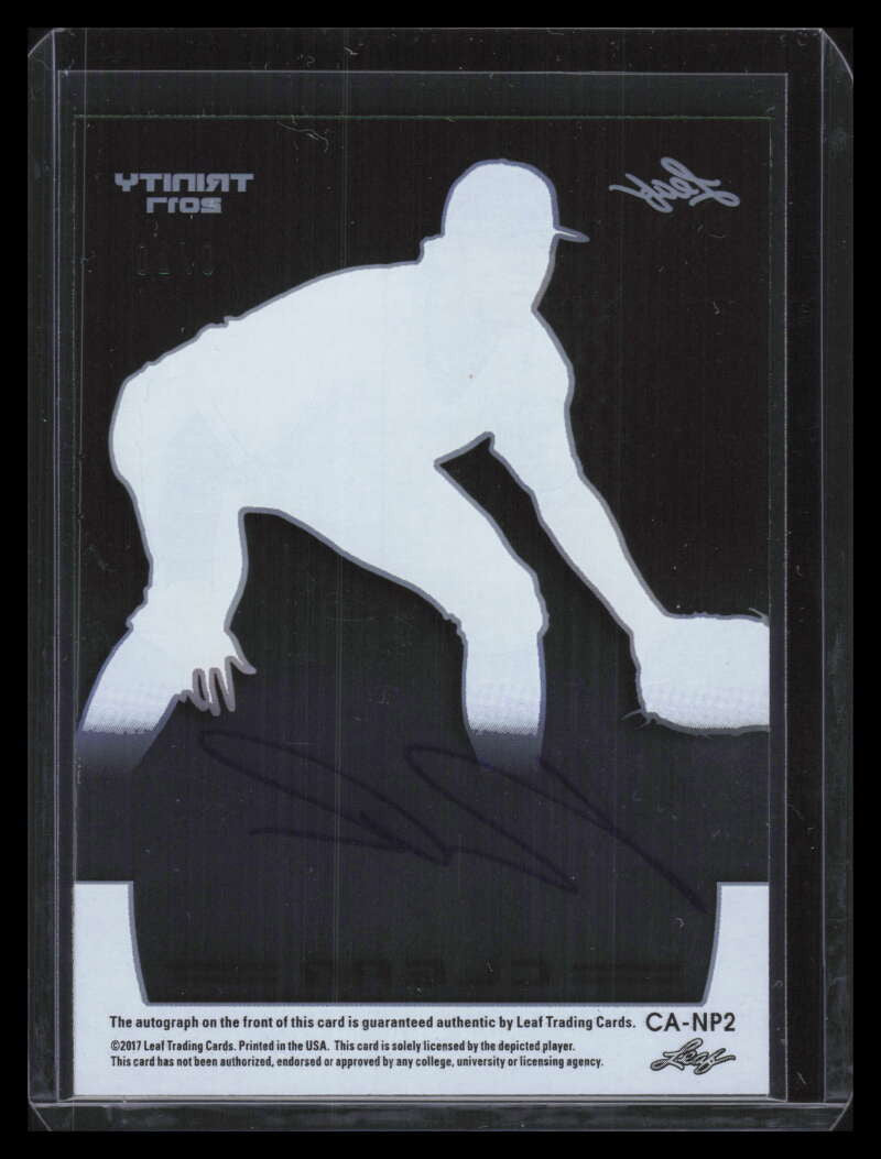 DELETE 135680 2017 Leaf Trinity Clear Autographs Green canp2 Nick Pratto Rookie Auto 9/10
