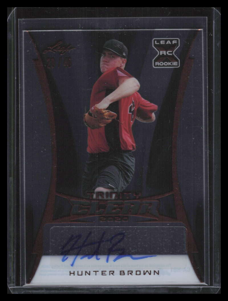 DELETE 135681 2020 Leaf Trinity Clear Autographs cahb1 Hunter Brown Rookie Auto 28/40