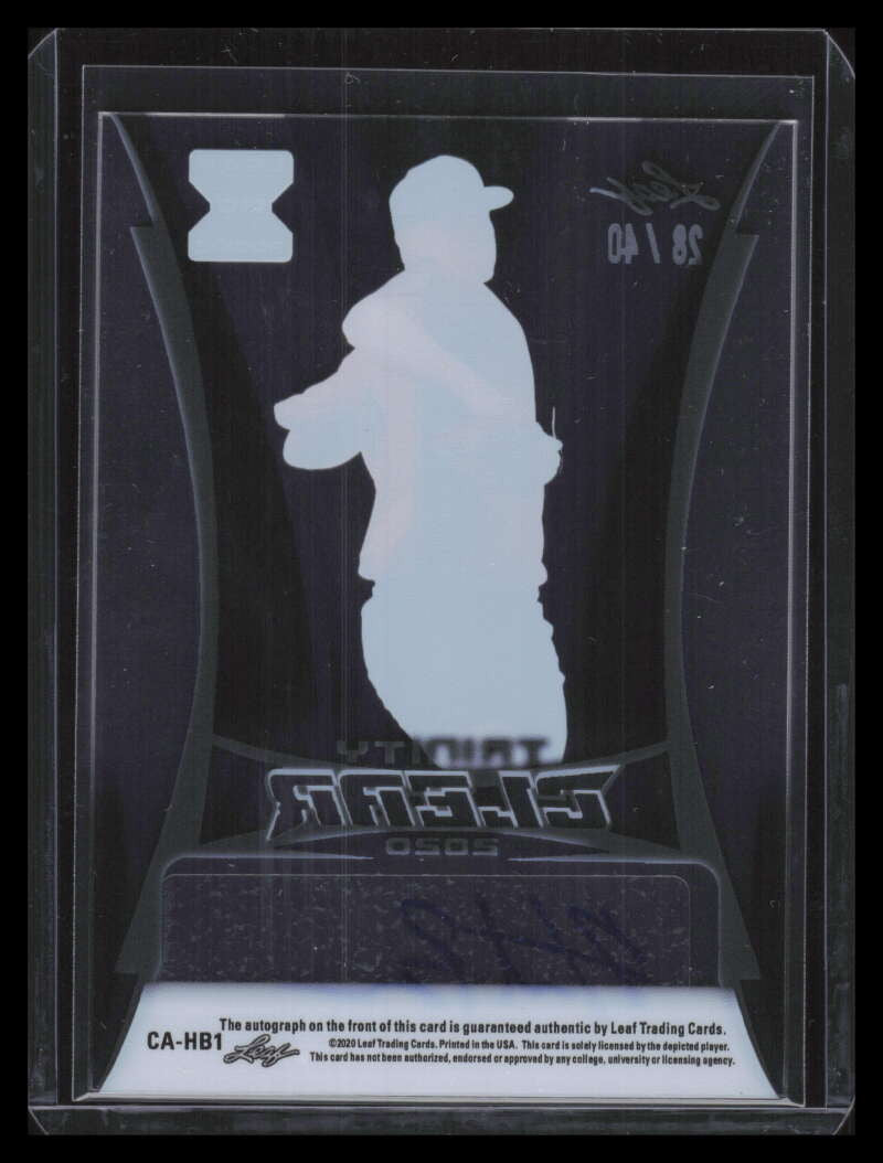 DELETE 135681 2020 Leaf Trinity Clear Autographs cahb1 Hunter Brown Rookie Auto 28/40