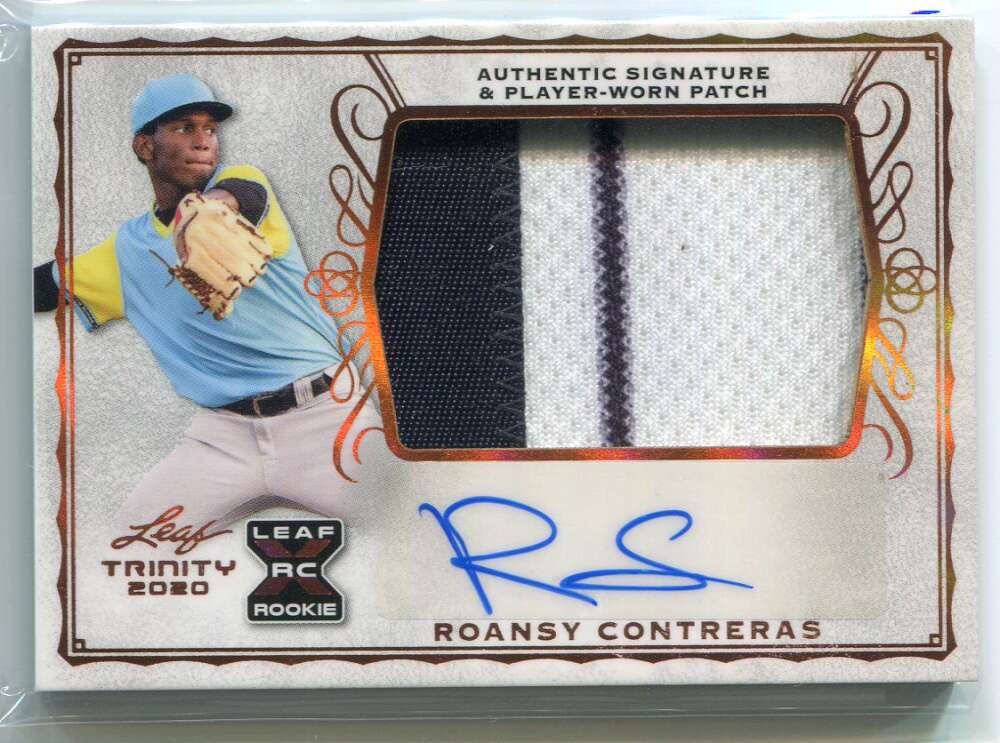 DELETE 135733 2020 Leaf Trinity Patch Autographs parc1 Roansy Contreras Rookie Patch Auto