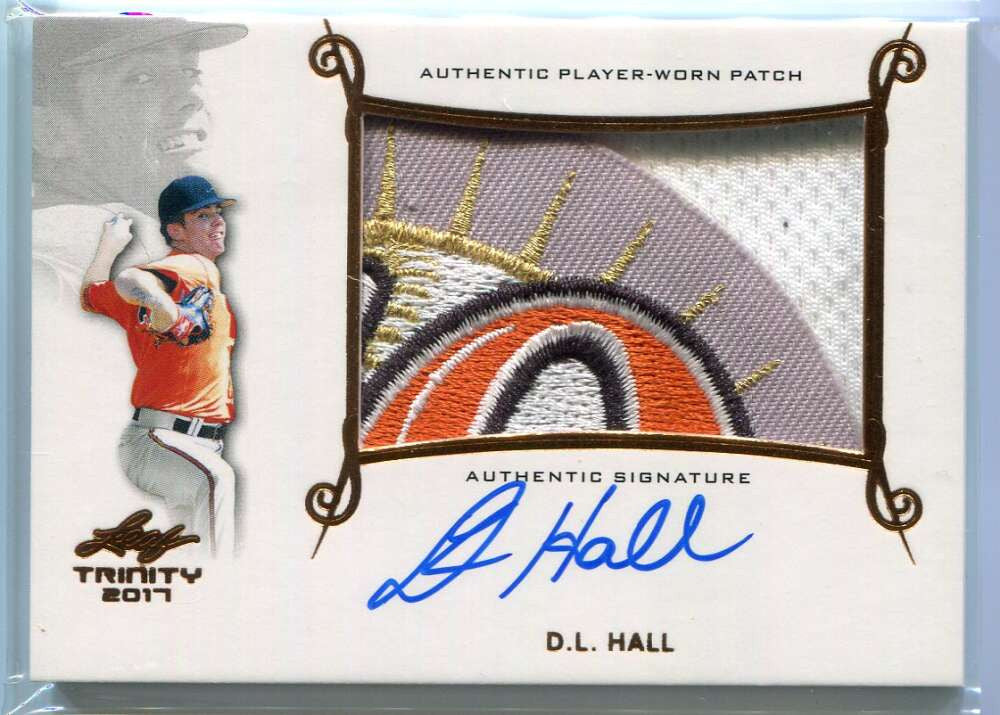 DELETE 135740 2017 Leaf Trinity Patch Autographs PADLH D. L. Hall Rookie Logo Patch Auto