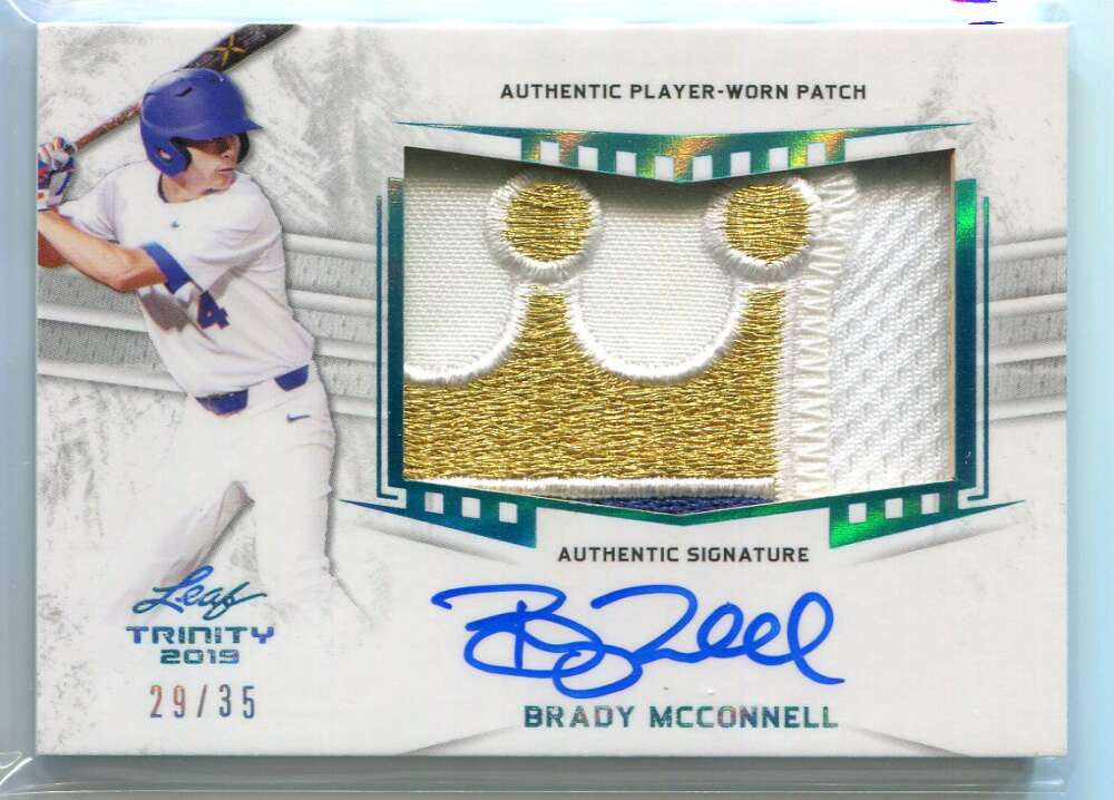 DELETE 135743 2019 Leaf Trinity Autographs Platinum Brady McConnell Rookie Patch Auto 29/35