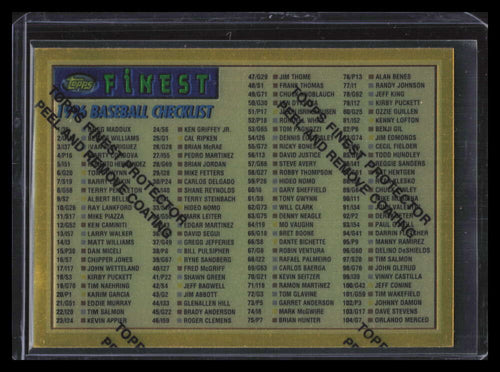 1996 Finest 191 Checklist G Gold Rare F01154