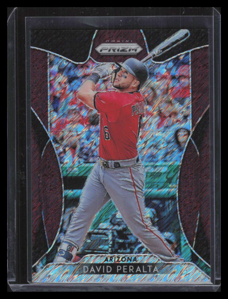 2019 Panini Prizm Prizms Burgandy Shimmer Refractor 57 David Peralta 18/25