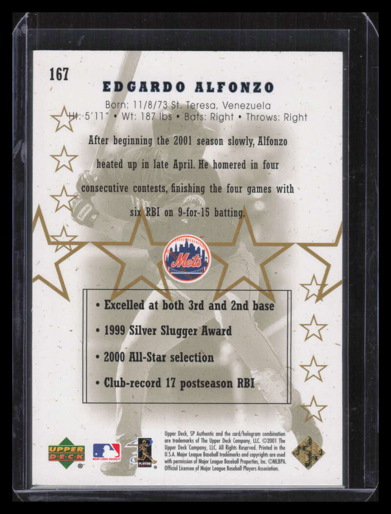 2001 SP Authentic Limited 167 Edgardo Alfonzo SS 24/50 SP Superstars