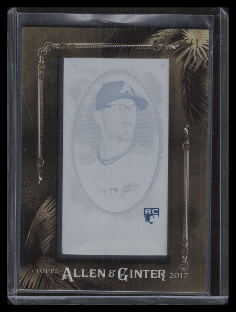 2017 Topps Allen Ginter Framed Mini Printing Plate 342 Braden Shipley Rookie 1/1