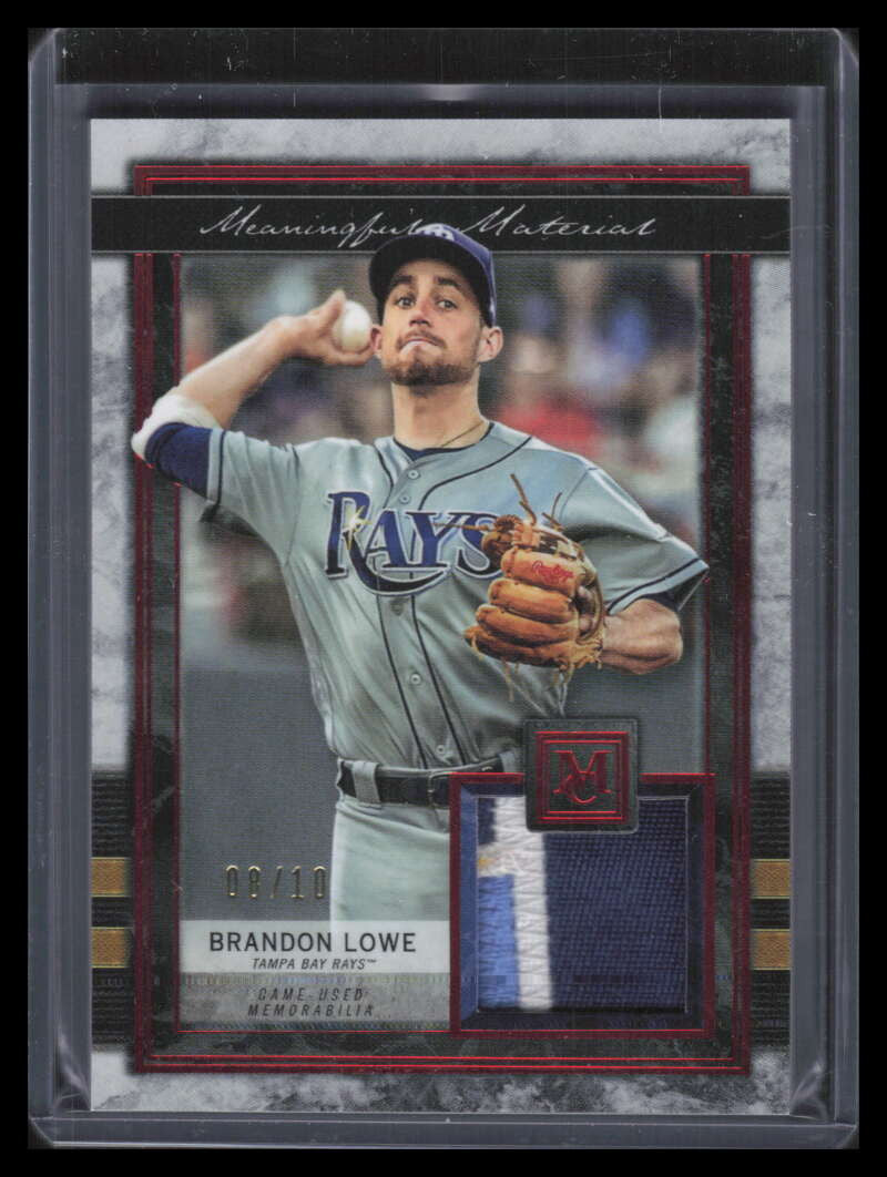 DELETE 135838 2020 Topps Museum Meaningful Material Relics Ruby MMRBLO Brandon Lowe Patch 8/10