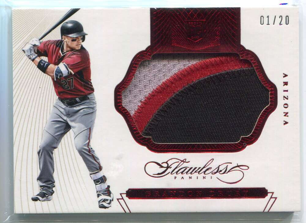 DELETE 135864 2016 Panini Flawless Rookie Patches Ruby 20 Brandon Drury Rookie Patch 1/20