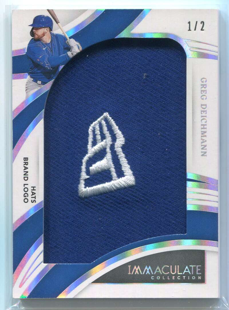 SOLD 135865 2022 Immaculate Hats Brand Greg Deichmann Rookie Jumbo New Era Logo Patch 1/2
