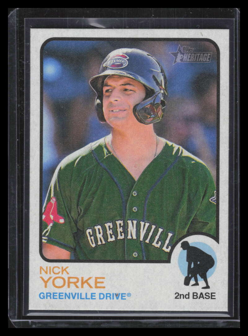 2022 Topps Heritage Minors Flip Stock 57 Nick Yorke Rookie 7/25