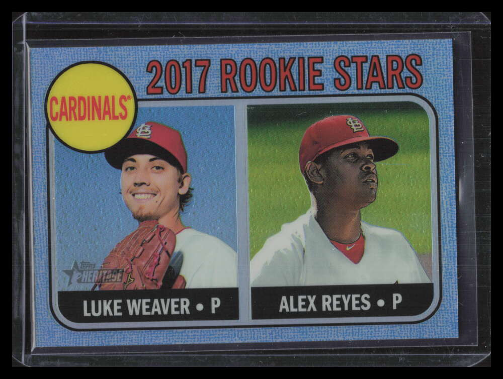 2017 Topps Heritage Chrome Blue Refractor 162 Weaver Alex Reyes Rookie 30/68