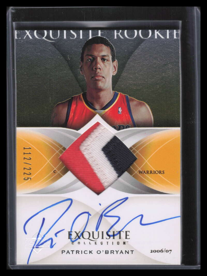 2006-07 Exquisite Collection 50 Patrick O'Bryant Rookie Patch Auto 112/225