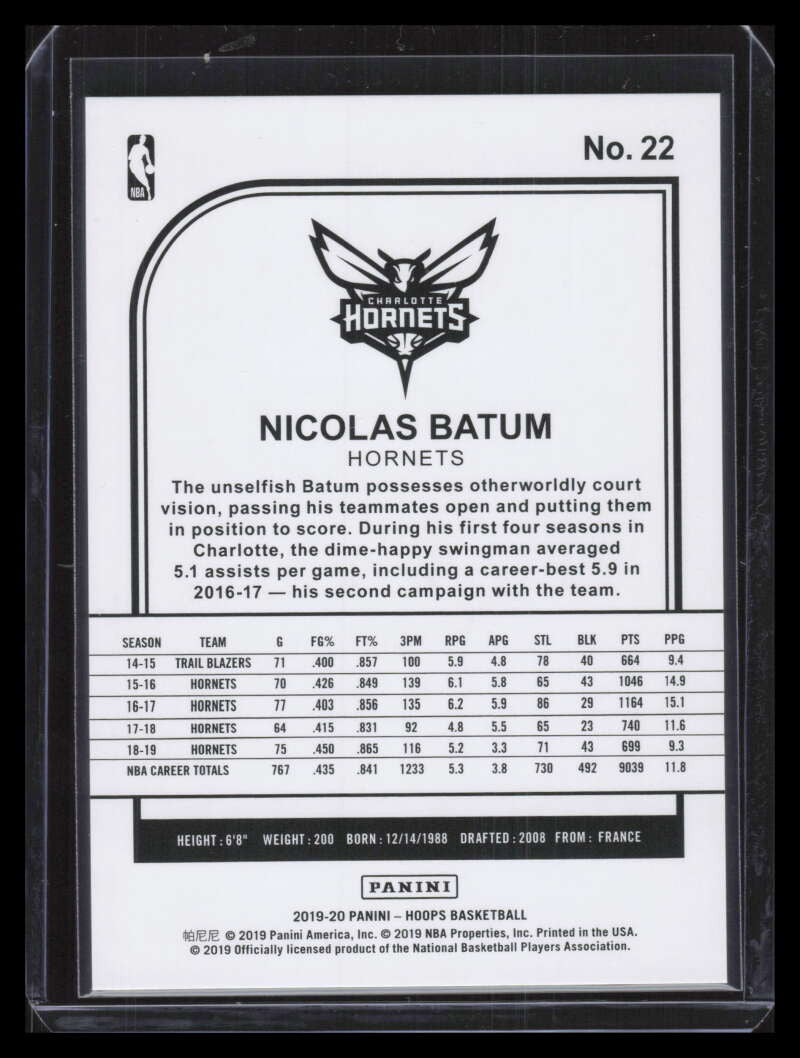 2019-20 Hoops Red Explosion 22 Nicolas Batum 6/15