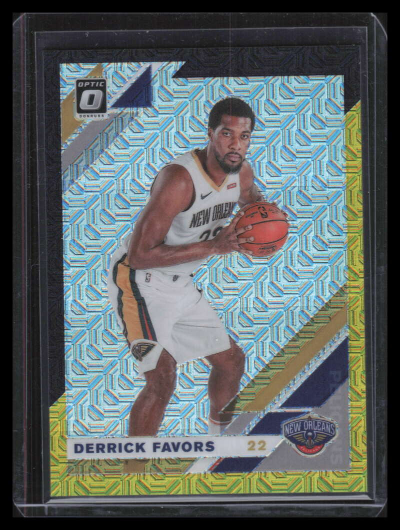 2019-20 Donruss Optic Choice Black Gold Refractor 33 Derrick Favors 7/8