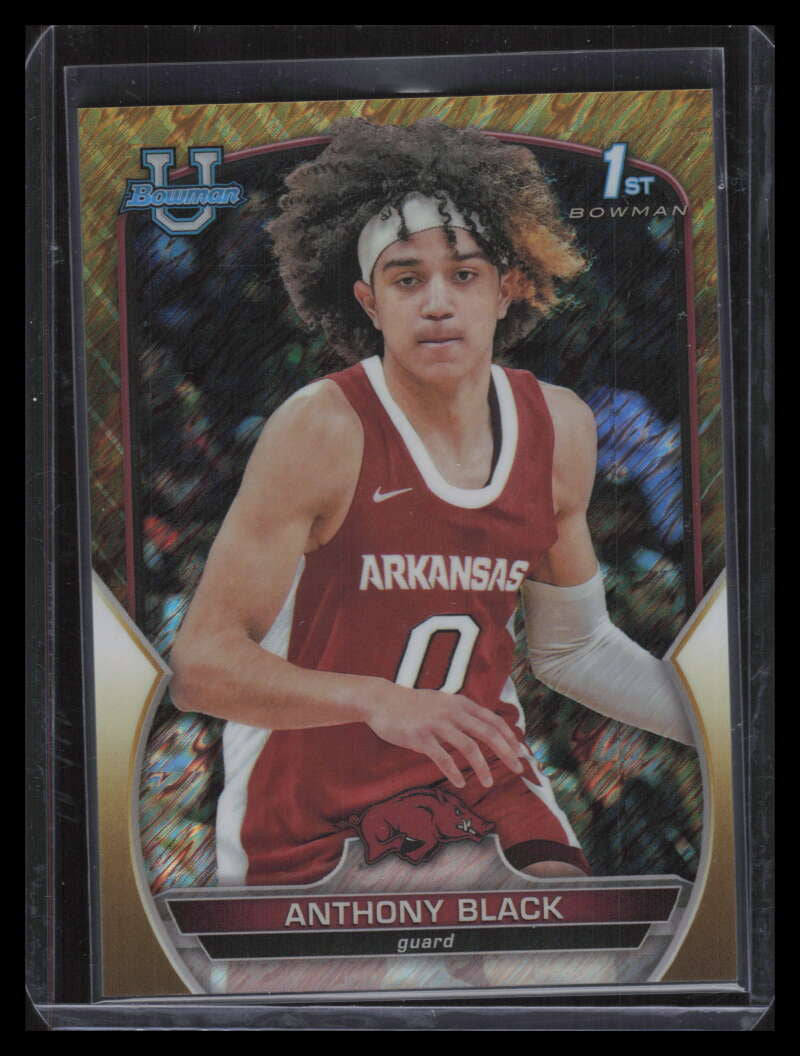 2022-23 Bowman Chrome University Gold Shimmer Refractor Anthony Black Rookie /50
