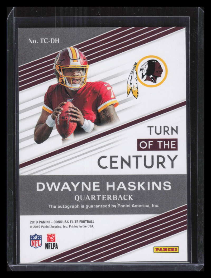 2019 Elite Turn of the Century Autographs Red 5 Dwayne Haskins Rookie Auto 57/75