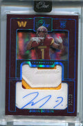 2022 Panini One Blue 126 Jahan Dotson Rookie Patch Auto 19/49
