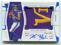 2021 Panini National Treasures Material Blue Kellen Mond Rookie Patch Auto 1/1