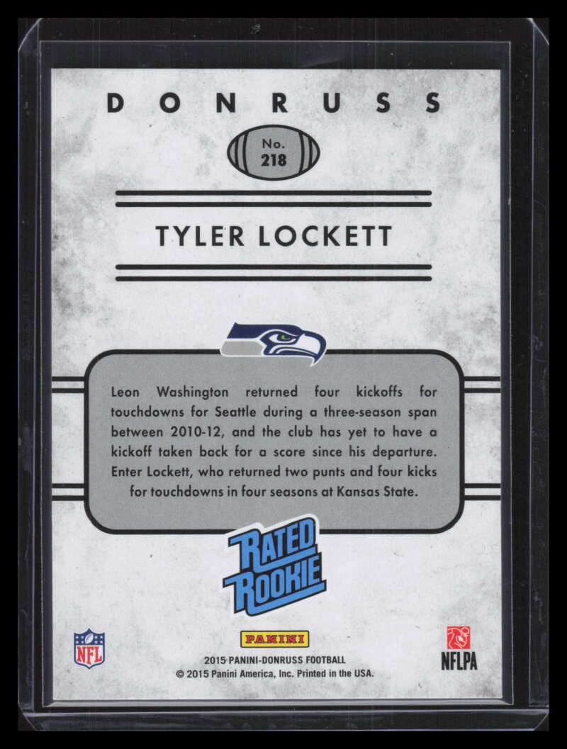 2015 Donruss Stat Line Season 218 Tyler Lockett RR Rated Rookie 88/143