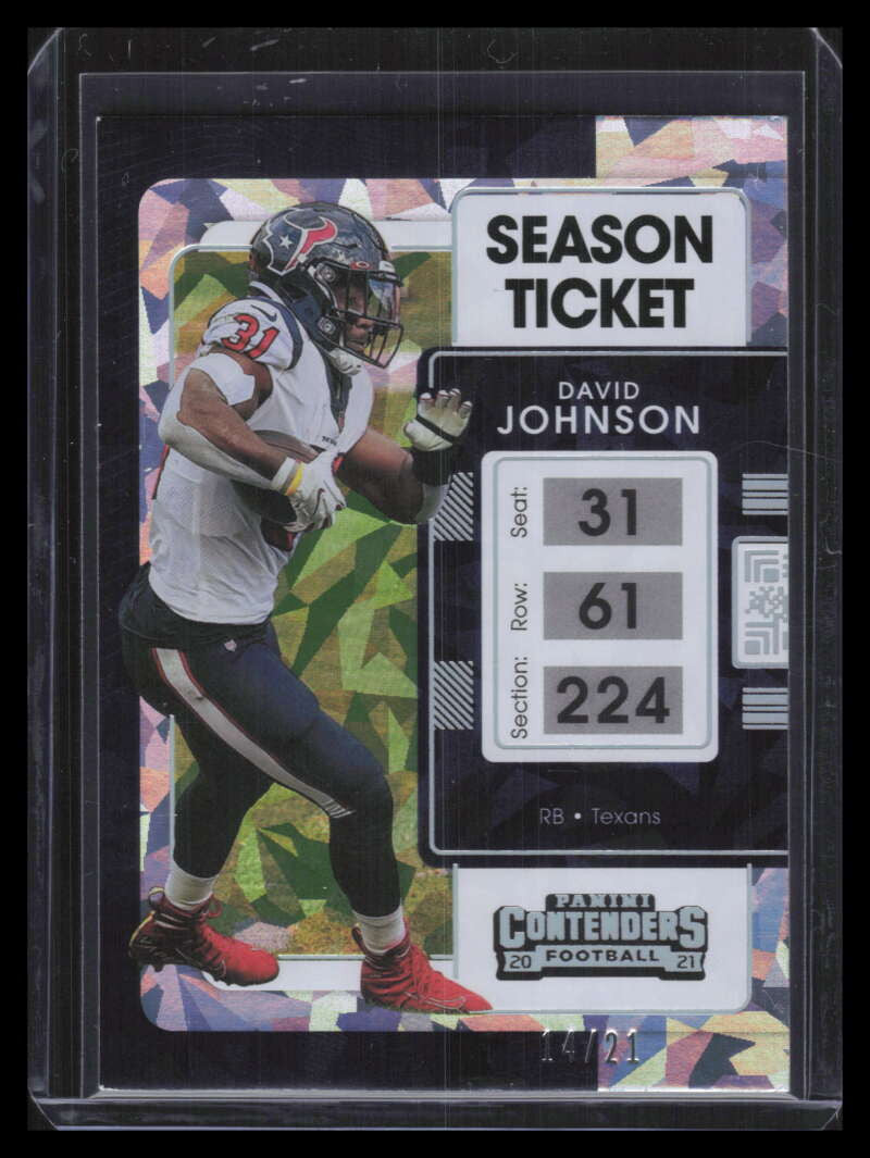 2021 Panini Contenders Cracked Ice 40 David Johnson 14/21