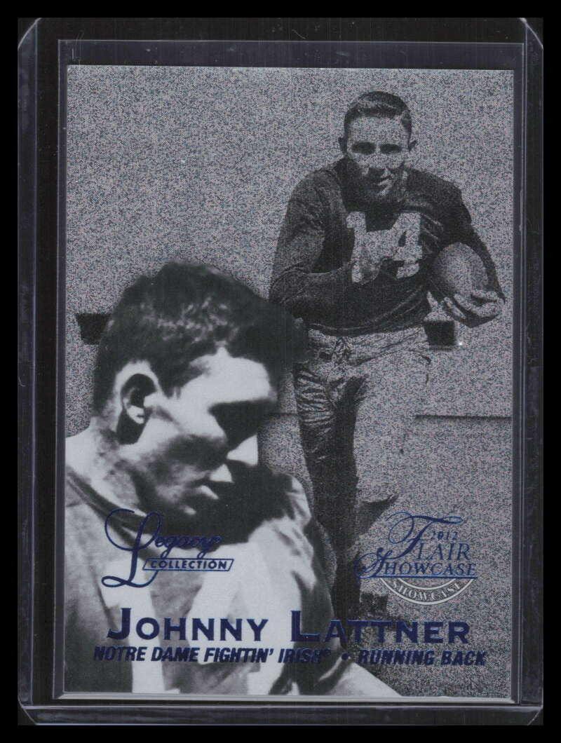 2012 Fleer Retro Flair Showcase Legacy Row 0 fl64 Johnny Lattner 76/100