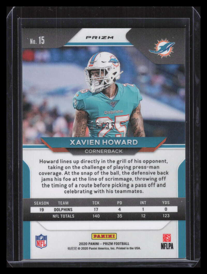 2020 Panini Prizm Prizms Red Shimmer Refractor 15 Xavien Howard 16/35