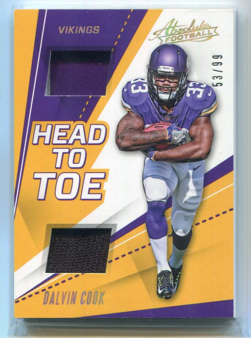 2017 Absolute Head to Toe Materials 7 Dalvin Cook Rookie Dual Shoe Helmet 53/99