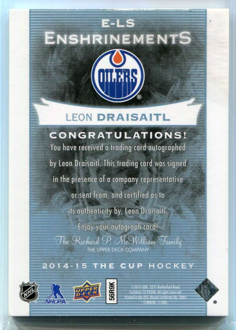 2014-15 The Cup Enshrinements ELS Leon Draisaitl Rookie Auto 1/99