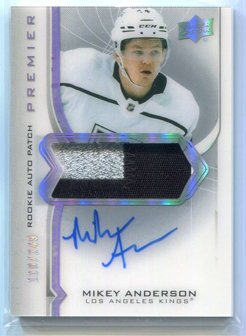 DELETE 136118 2020-21 UD Premier Acetate Autographs Mikey Anderson Rookie Patch Auto 110/249