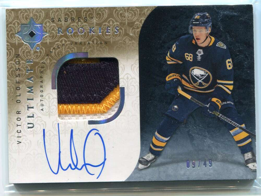 DELETE 136123 2019-20 Ultimate Retro Autographs RRPAVO Victor Olofsson Rookie Patch Auto 9/49