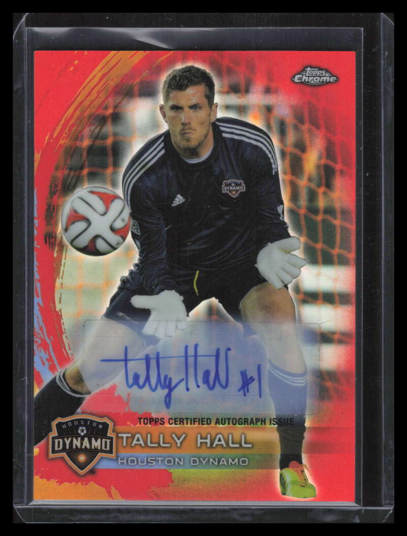 2014 Topps Chrome MLS Autographs Orange Refractor 20 Tally Hall Auto 43/75