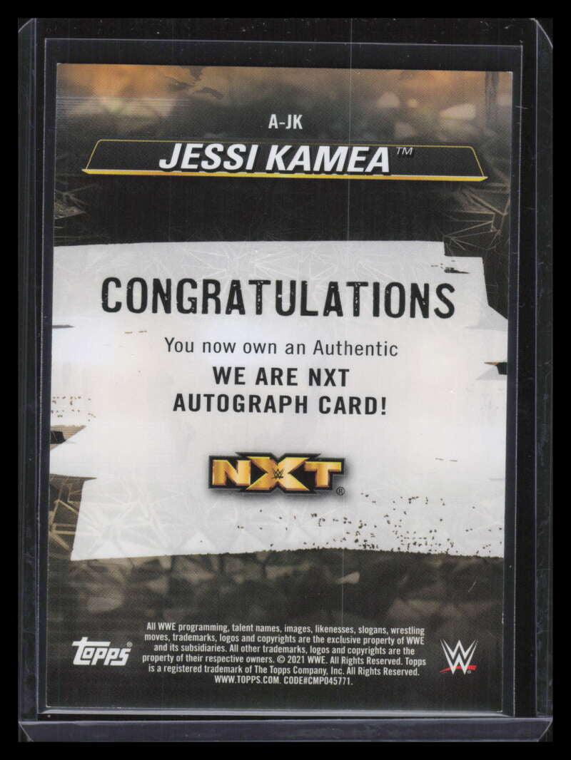 2021 Topps WWE NXT We Are NXT Autographs Red AJK Jessi Kamea Auto 7/25
