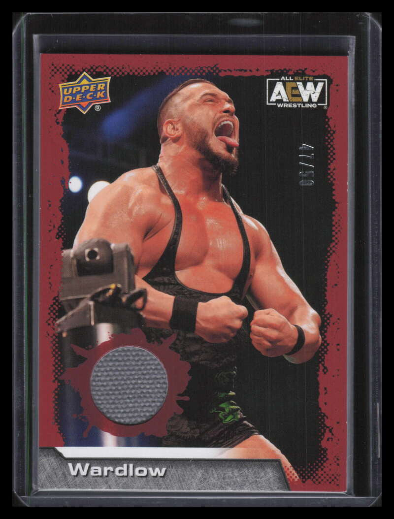 2022 Upper Deck AEW Mat Relics Red 66 Wardlow Mat 47/50