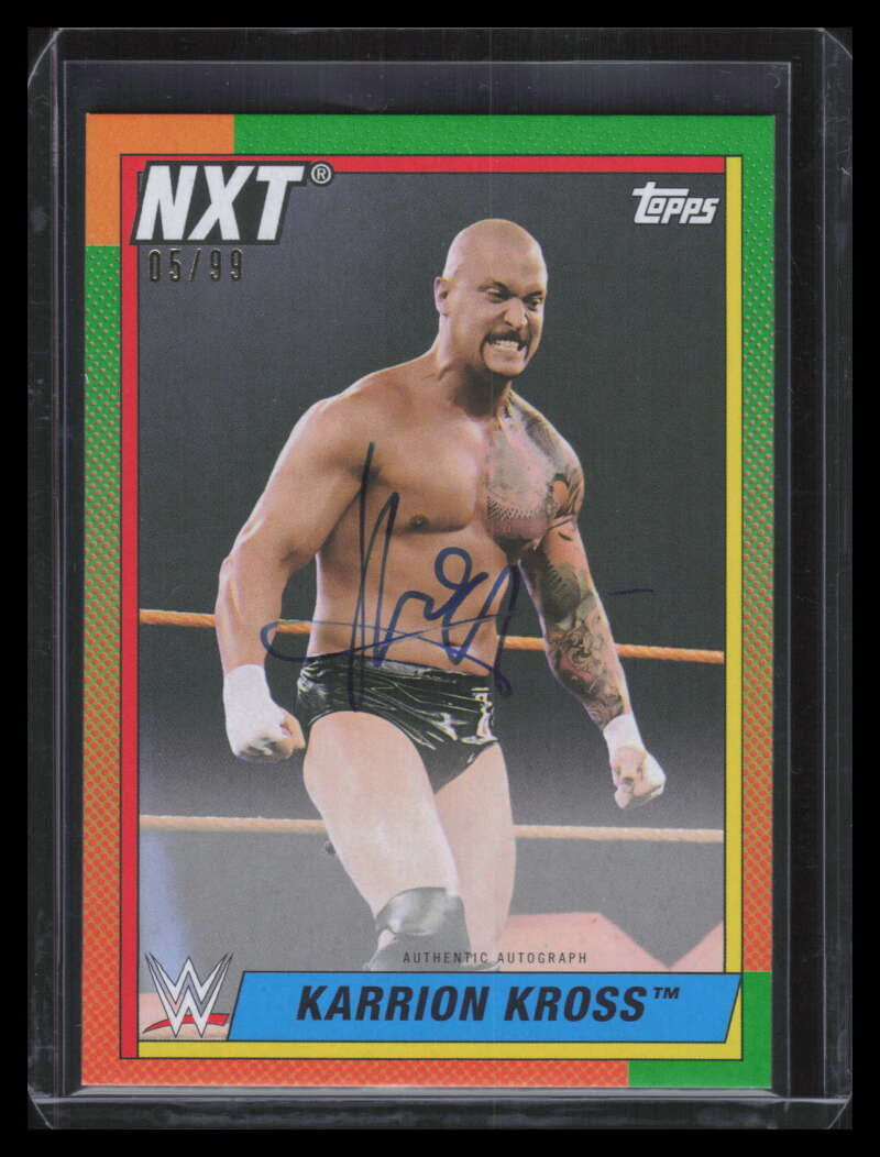 2021 Topps Heritage WWE Autographs Green AKA Karrion Kross Auto 5/99