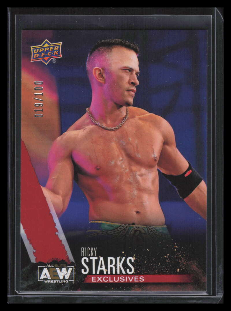 2021 Upper Deck AEW Exclusives 26 Ricky Starks Rookie 19/100