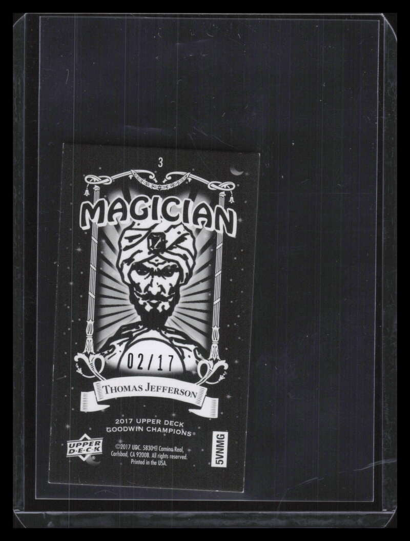 2017 UD Goodwin Champions Mini Black Metal Magician 3 Thomas Jefferson 2/17