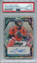 2021 Leaf Flash Platinum Blue baar1 Adley Rutschman Rookie Auto 21/50 PSA 10 GEM