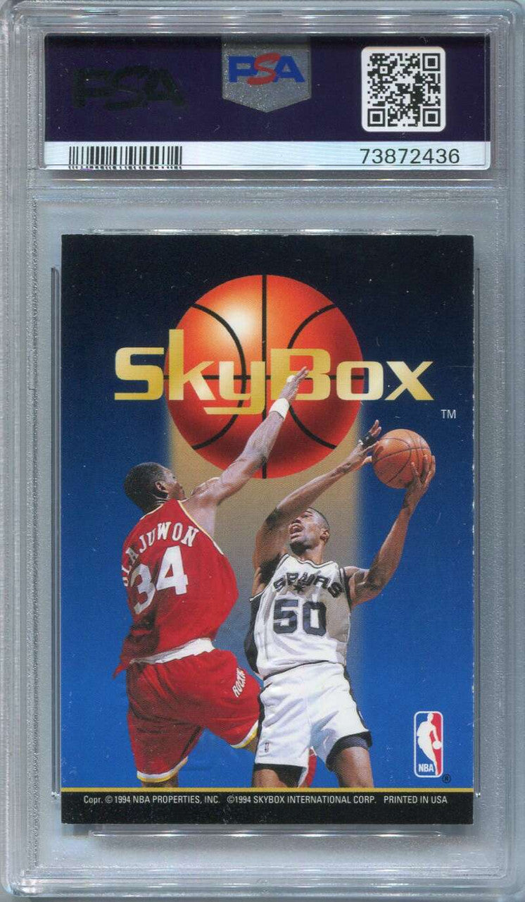 1994-95 SkyBox Premium NNO Olajuwon David Robinson Dual Auto PSA/DNA Authentic