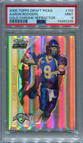 2005 Topps Draft Picks Chrome Gold Refractor Aaron Rodgers Rookie 35/199 PSA 9
