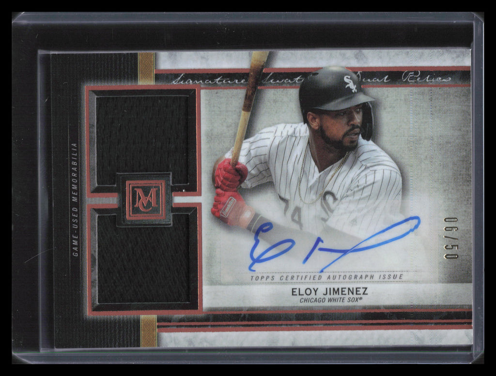 2020 Topps Museum Signature Swatches Copper Eloy Jimenez Dual Jersey Auto 6/50